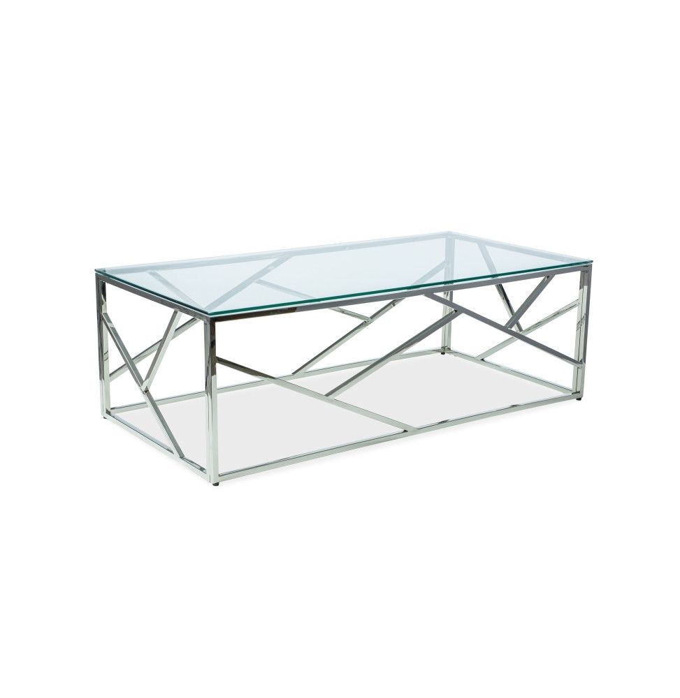 Table basse graphique - Escada - 120 x 60 x 40 cm - Chromé