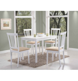 Table rectangulaire 6 personnes - Fiord - 110 x 70 x 74 cm - Blanc