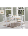 Table rectangulaire 4 personnes - Fiord - 80 x 60 x 74 cm - Blanc