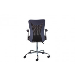 Chaise de bureau à roulettes Donny - l 48 x P 55 x H 89-99 cm - Gris