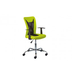 Chaise de bureau à roulettes Donny - l 48 x P 55 x H 89-99 cm - Vert