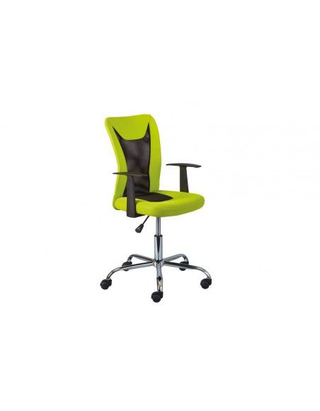 Chaise de bureau à roulettes Donny - l 48 x P 55 x H 89-99 cm - Vert