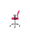 Chaise de bureau à roulettes Donny - l 48 x P 55 x H 89-99 cm - Rose