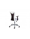 Chaise de bureau à roulettes Donny - l 48 x P 55 x H 89-99 cm - Blanc