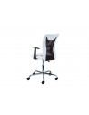 Chaise de bureau à roulettes Donny - l 48 x P 55 x H 89-99 cm - Blanc