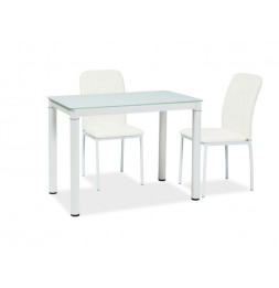 Table 4 personnes - Galant - 100 x 60 x 75 cm - Blanc