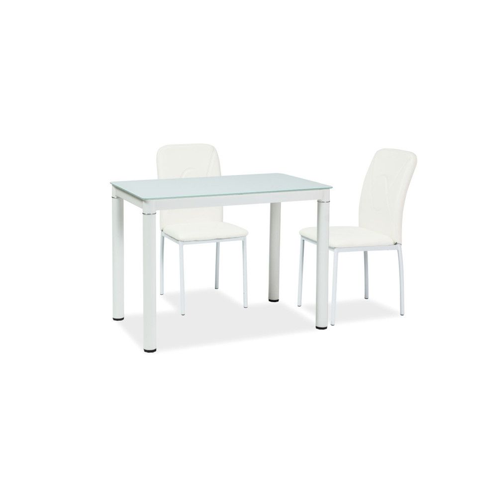 Table 4 personnes - Galant - 100 x 60 x 75 cm - Blanc