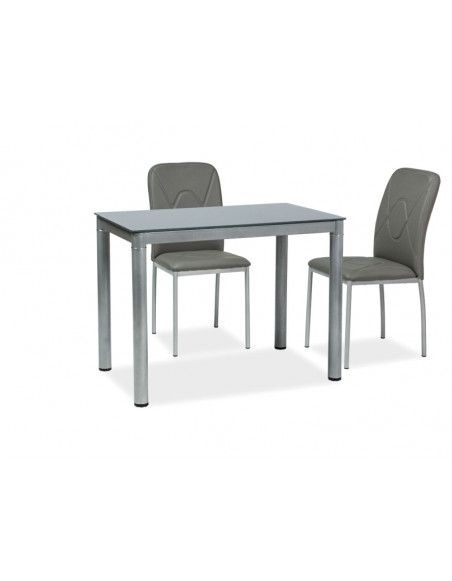 Table 4 personnes - Galant - 100 x 60 x 75 cm - Gris