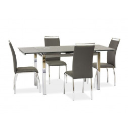 Table extensible 8 personnes - GD017 - 110-170 x 74 x 75 cm - Gris
