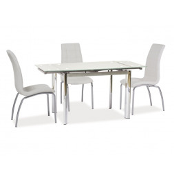 Table extensible 6 personnes - GD019 - 100-150 x 70 x 76 cm - Blanc