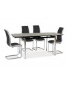 Table extensible 10 personnes - GD020 - 120-180 x 80 x 76 - Noir