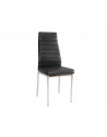 Chaise moderne - H261 - 40 x 38 x 96 cm - Cadre chromé - Noir