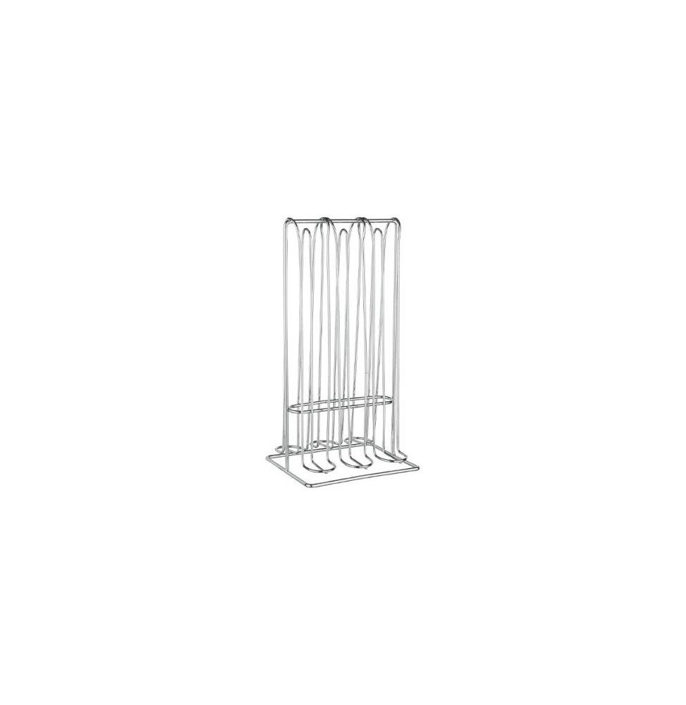 Porte capsules pour 48 dosettes en inox - H 30 x l 15.5 cm - Argenté