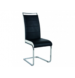 Chaise en similicuir - H441 - 42 x 41 x 102 cm - Noir