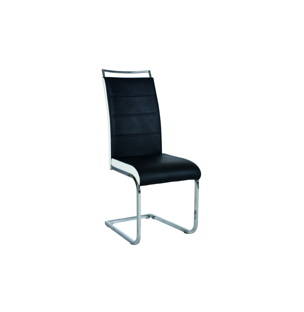 Chaise en similicuir - H441 - 42 x 41 x 102 cm - Noir