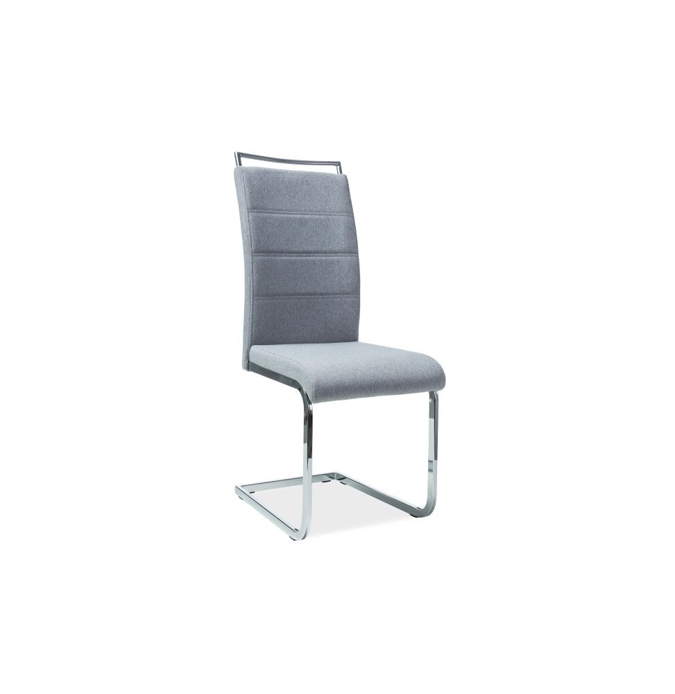 Chaise en tissu - H441 - 42 x 41 x 102 cm - Gris