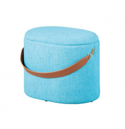 Tabouret Dilia avec espace de rangement - l 42 x P 30 x H 36 cm - Bleu