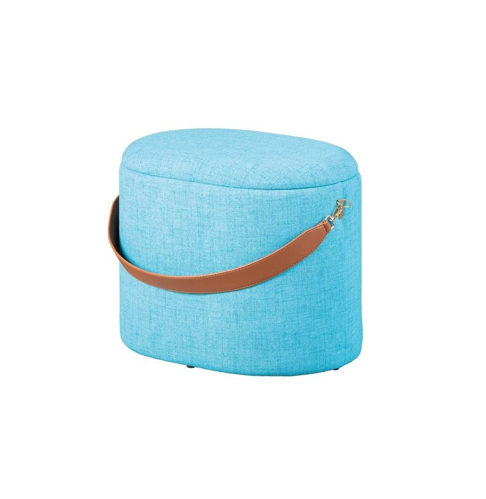 Tabouret Dilia avec espace de rangement - l 42 x P 30 x H 36 cm - Bleu