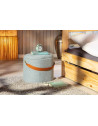 Tabouret Dilia avec espace de rangement - l 42 x P 30 x H 36 cm - Gris