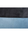 Tabouret Osane en velours avec lanière - l 38 x P 32 x H 43 cm - Noir et bleu