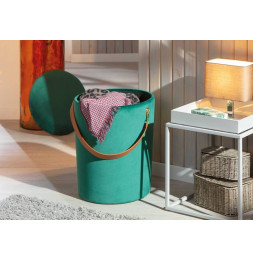 Tabouret Papua avec espace de rangement - l 35 x P 35 x H 45 cm - Vert