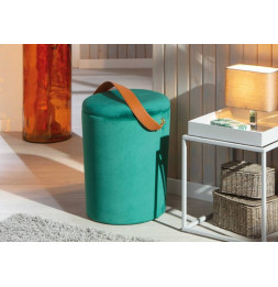 Tabouret Papua avec espace de rangement - l 35 x P 35 x H 45 cm - Vert