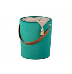 Tabouret Papua avec espace de rangement - l 35 x P 35 x H 45 cm - Vert