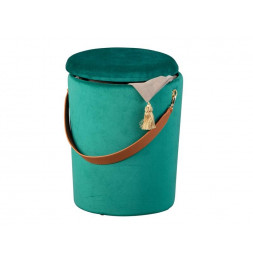 Tabouret Papua avec espace de rangement - l 35 x P 35 x H 45 cm - Vert