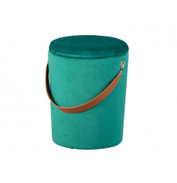 Tabouret Papua avec espace de rangement - l 35 x P 35 x H 45 cm - Vert