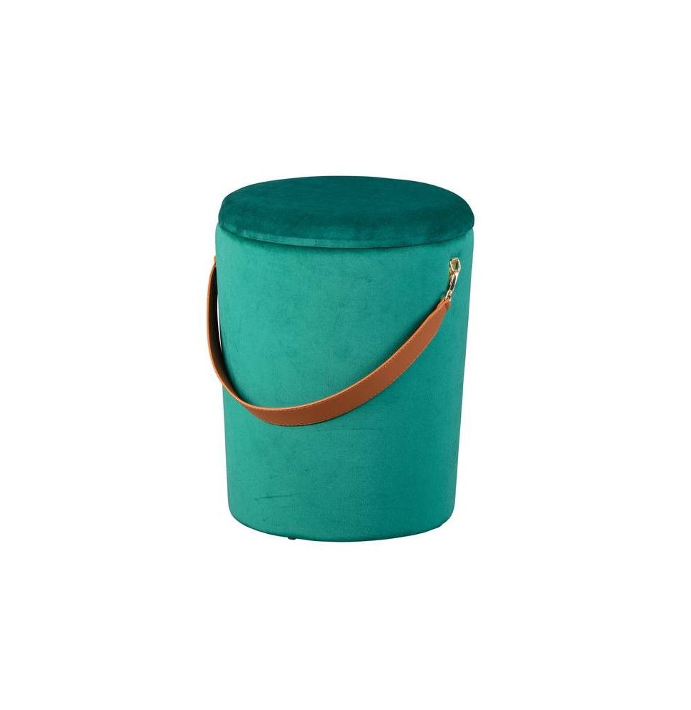 Tabouret Papua avec espace de rangement - l 35 x P 35 x H 45 cm - Vert