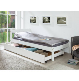 Tiroir de lit Umea à roulettes - 200 x 90 cm - Blanc