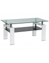 Table basse double niveau - Lisa II - 110 x 60 x 55 cm - Blanc