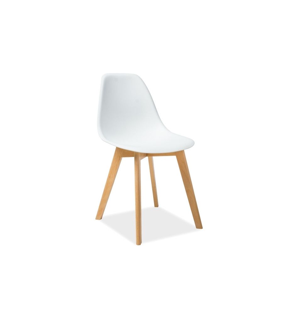 Chaise scandinave - Moris - 46 x 46 x 85 cm - Blanc