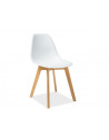 Chaise scandinave - Moris - 46 x 46 x 85 cm - Blanc