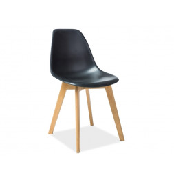 Chaise scandinave - Moris - 46 x 46 x 85 cm - Noir