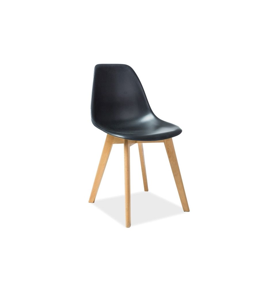 Chaise scandinave - Moris - 46 x 46 x 85 cm - Noir