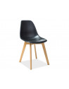 Chaise scandinave - Moris - 46 x 46 x 85 cm - Noir