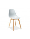 Chaise scandinave - Moris - 46 x 46 x 85 cm - Gris