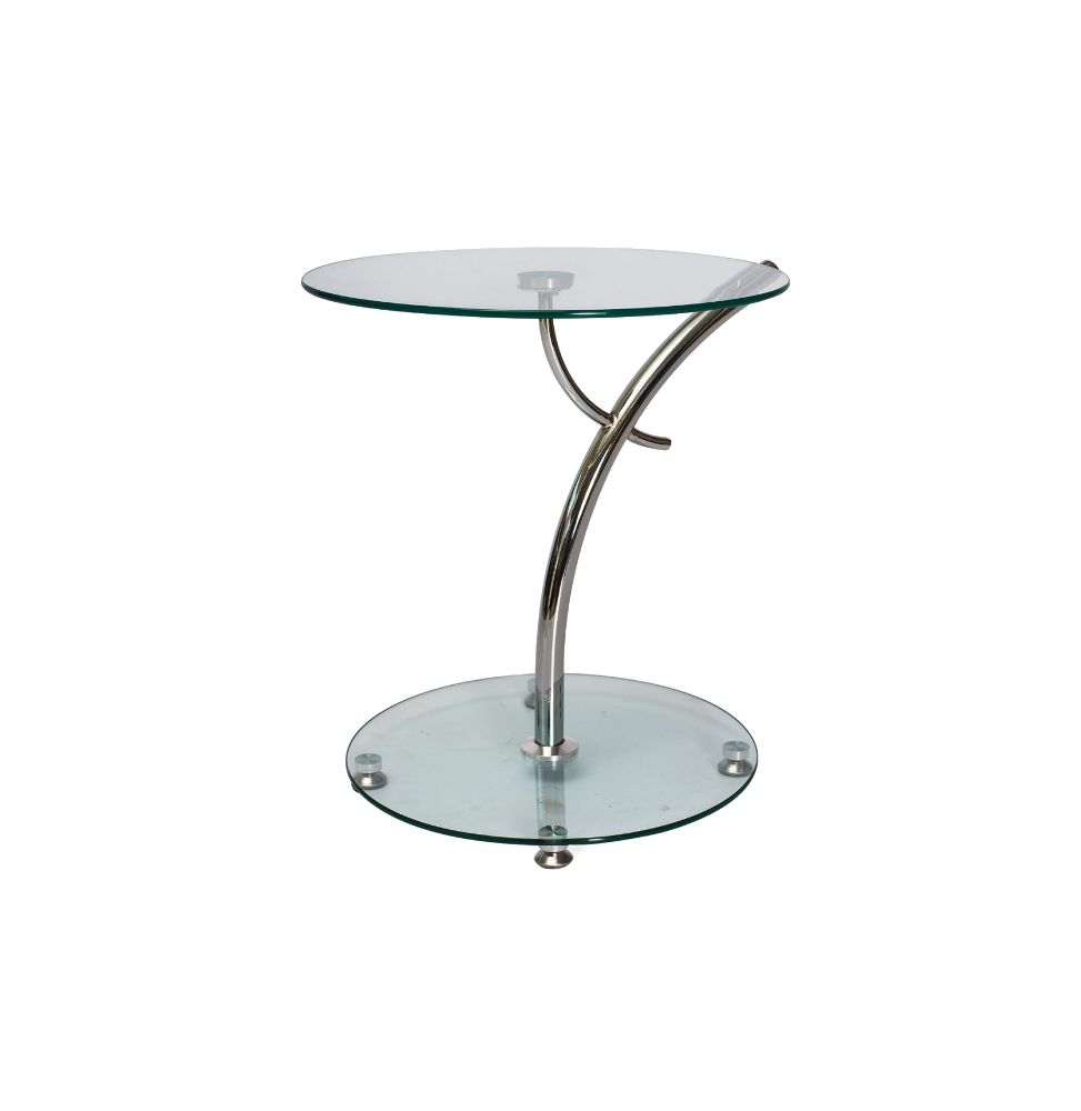 Table d'appoint - Muna - D 50 x H 55 cm - Verre