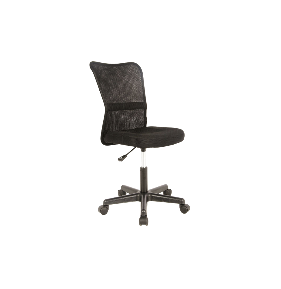 Chaise de bureau à roulettes - Q121 - 41 x 41 x 74 cm - Noir