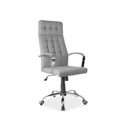 Chaise de bureau à roulettes - Q136 - 70 x 49 x 119 cm - Gris
