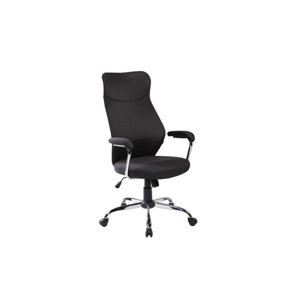 Chaise de bureau à roulettes - Q319 - 64 x 52 x 112 cm - Noir