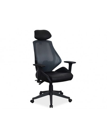 Chaise de bureau à roulettes - Q406 - 67 x 52 x 102 cm - Noir