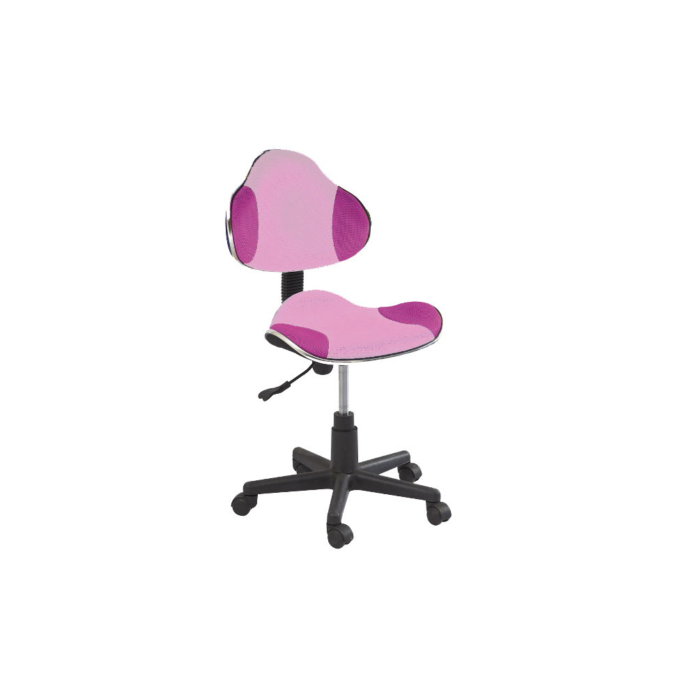 Chaise de bureau à roulettes - QG2 - 48 x 41 x 84 cm - Rose