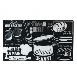 Cache plaque de cuisson en verre - 52 x 30 cm