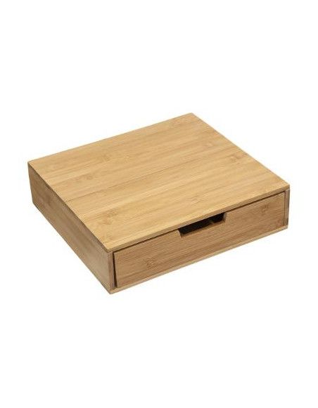 Tiroir range capsules - 5 compartiments - 34,5 x 30,5 x 8 cm - Bambou