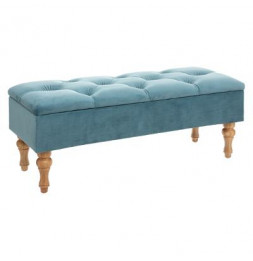 Banc de rangement - 102 x 38 x 41 cm - Bleu