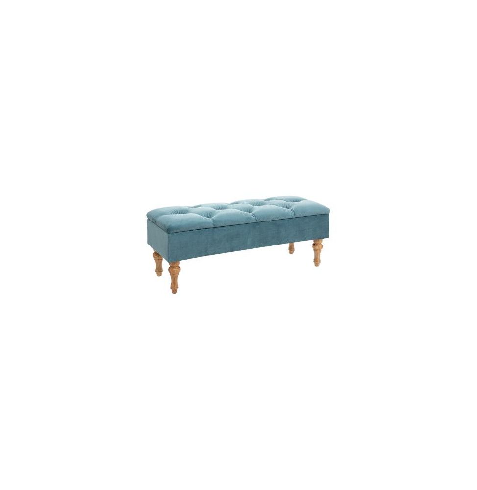 Banc de rangement - 102 x 38 x 41 cm - Bleu