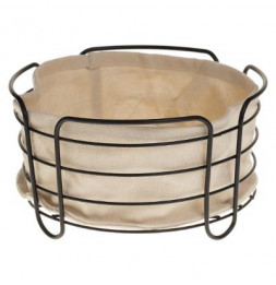 Panier de rangement multi-usage - D 25 x H 10 cm - Blanc