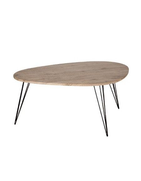 Table basse Neile - L 97 x l 65 x H 50 cm - Gris